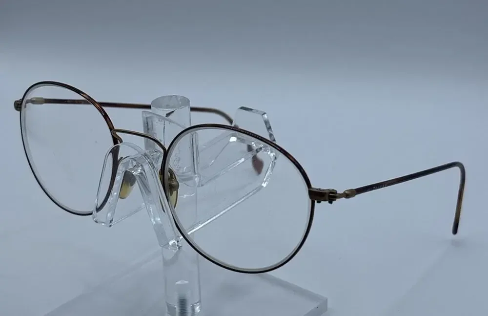 Vintage Vogue Florence Gold Wire Oval Eyeglasses Frames Italy Read Desc